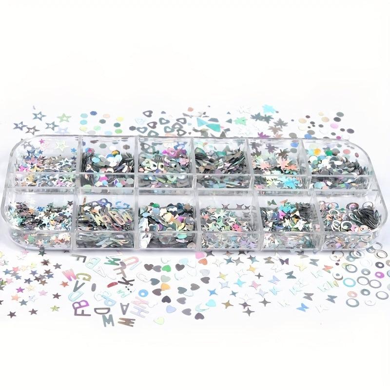 Laser Nail Art Sequins Holographic Glitter Manicure Decoration