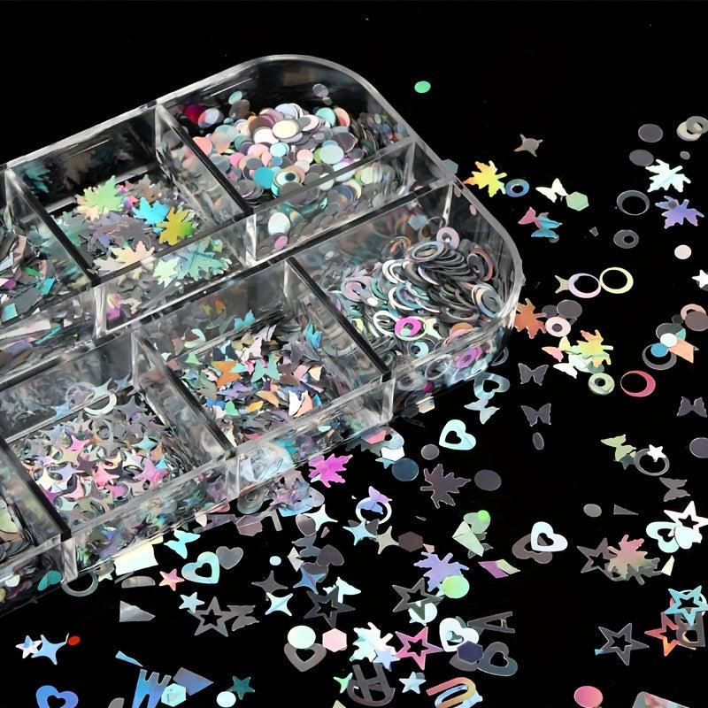 Laser Nail Art Sequins Holographic Glitter Manicure Decoration