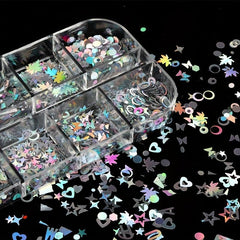 Laser Nail Art Sequins Holographic Glitter Manicure Decoration