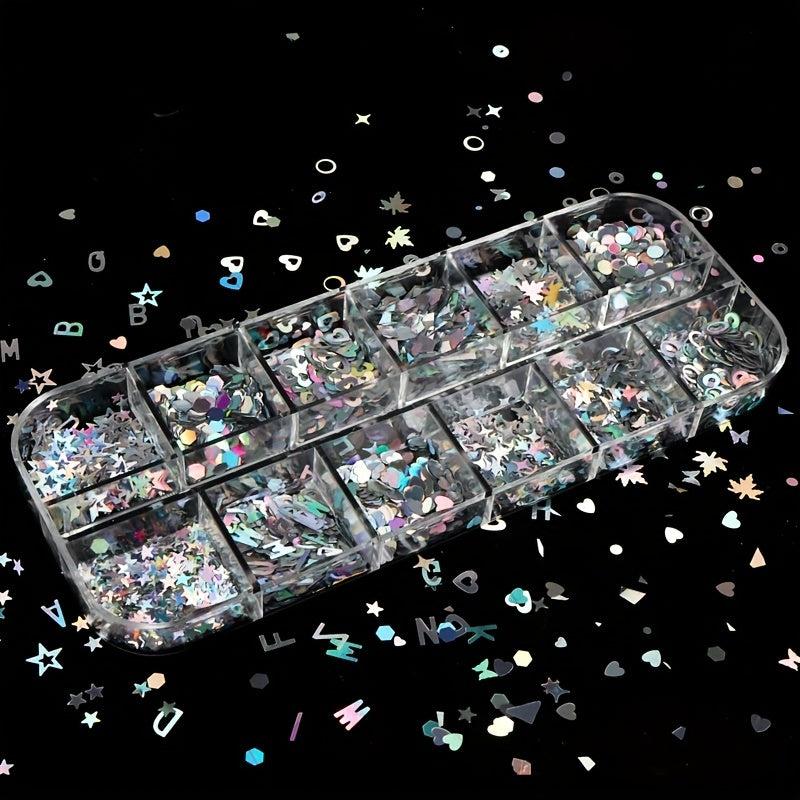 Laser Nail Art Sequins Holographic Glitter Manicure Decoration