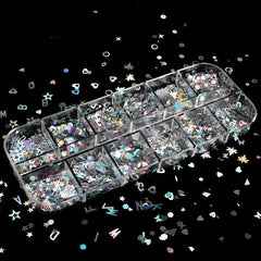 Laser Nail Art Sequins Holographic Glitter Manicure Decoration