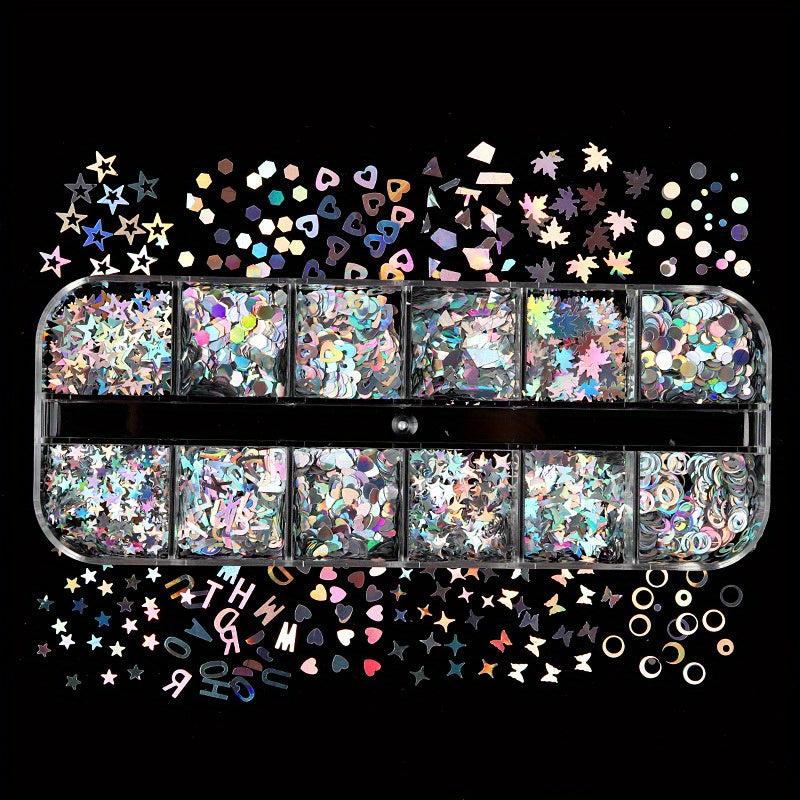 Laser Nail Art Sequins Holographic Glitter Manicure Decoration