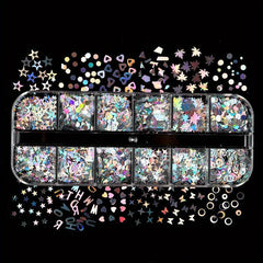 Laser Nail Art Sequins Holographic Glitter Manicure Decoration