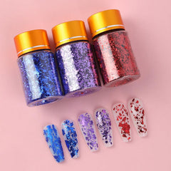 Purple Red Foil Flakes Nail Foil For Nail Arts DIY Arts And Crafts