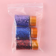 Purple Red Foil Flakes Nail Foil For Nail Arts DIY Arts And Crafts