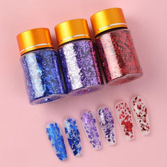 Purple Red Foil Flakes Nail Foil For Nail Arts DIY Arts And Crafts