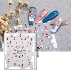 Christmas Nail Art Stickers Snowflake Elk Christmas Tree Nail Art Decals