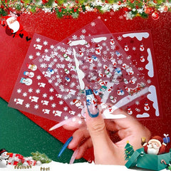 Christmas Nail Art Stickers Snowflake Elk Christmas Tree Nail Art Decals
