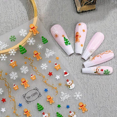 Christmas Nail Art Stickers Snowflake Elk Christmas Tree Nail Art Decals