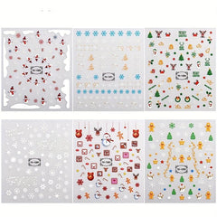 Christmas Nail Art Stickers Snowflake Elk Christmas Tree Nail Art Decals
