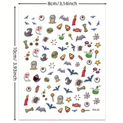Halloween Nail Art Sticker Self Adhesive