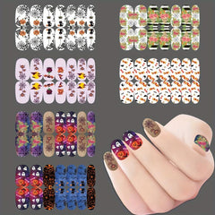 Halloween Full Wrap Nail Polish Stickers For Fall Autumn