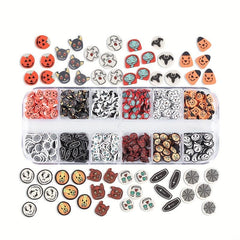 Halloween Nail Charms Pumpkin Acrylic Slices Ghost Nail Art Decorations