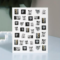 3D Leopard Nail Art Stickers Water Transfer Nail Decals - Acrylic Supplies