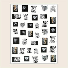 3D Leopard Nail Art Stickers Water Transfer Nail Decals - Acrylic Supplies