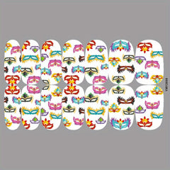 Carnival Nail Art Stickers Decals Self Adhesive Nail Decoration DIY Manicure