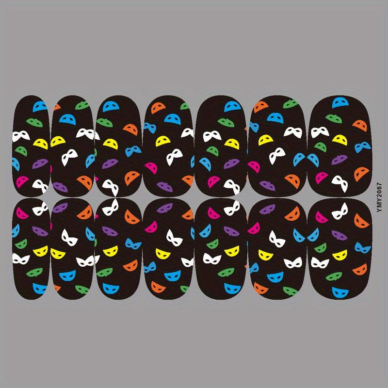 Carnival Nail Art Stickers Decals Self Adhesive Nail Decoration DIY Manicure
