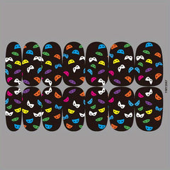 Carnival Nail Art Stickers Decals Self Adhesive Nail Decoration DIY Manicure