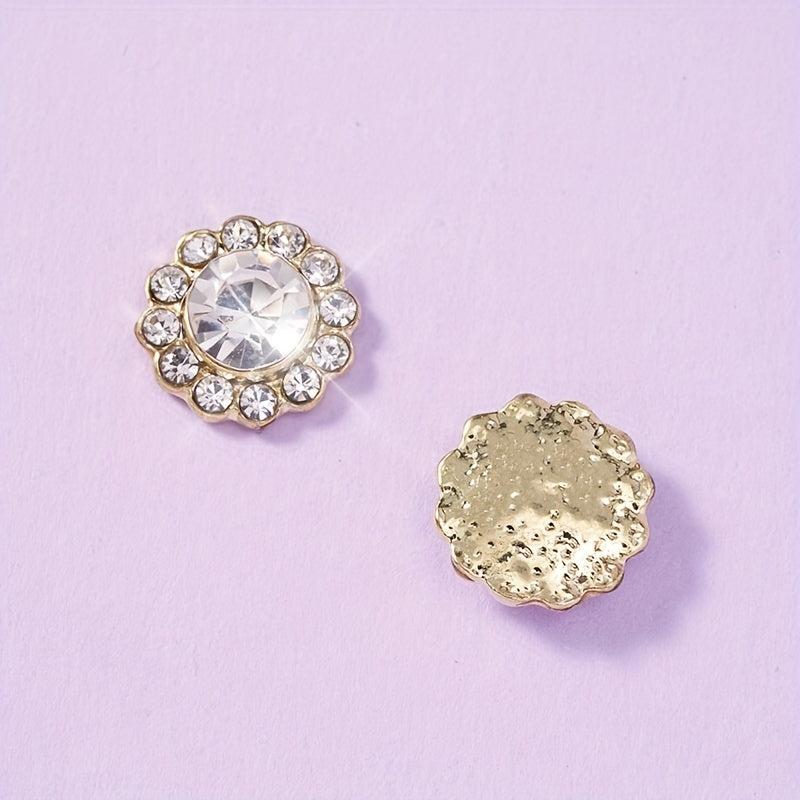 Crystal Flower Nail Charms Acrylic Nails 2pcs