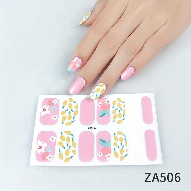 Waterproof Nail Polish Stickers Self Adhesive Nail Art Decal Strips