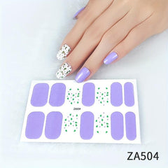 Waterproof Nail Polish Stickers Self Adhesive Nail Art Decal Strips