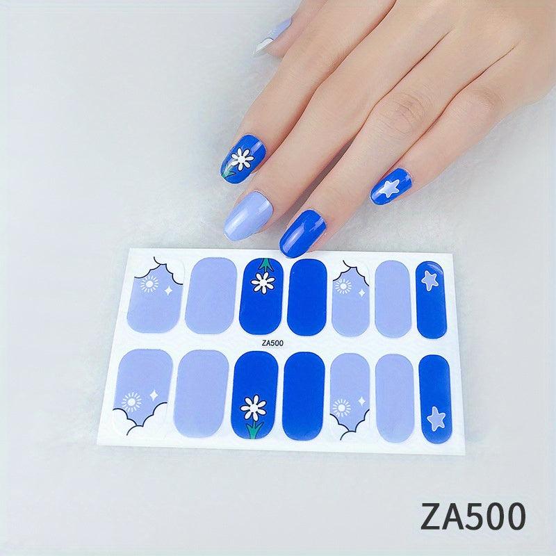 Waterproof Nail Polish Stickers Self Adhesive Nail Art Decal Strips