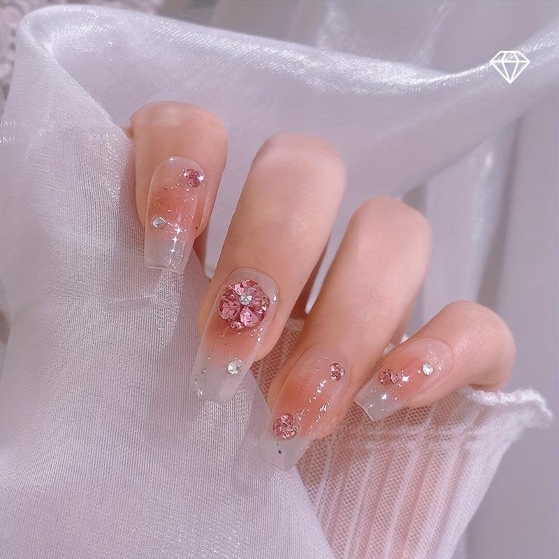 610pcs Nail Art Rhinestones Crystal Gemstones Set Iridescent Nail Art Gems
