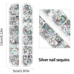 Y2K Star Snowflake Nail Accessories Box