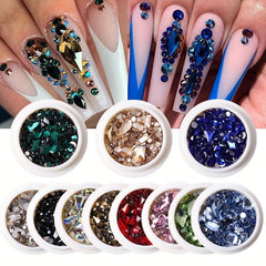 Nail Rhinestone Set Glass Gems Nail Art