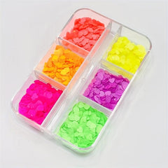Nail Art Sequins Love Heart Glitter Flakes Acrylic Decoration