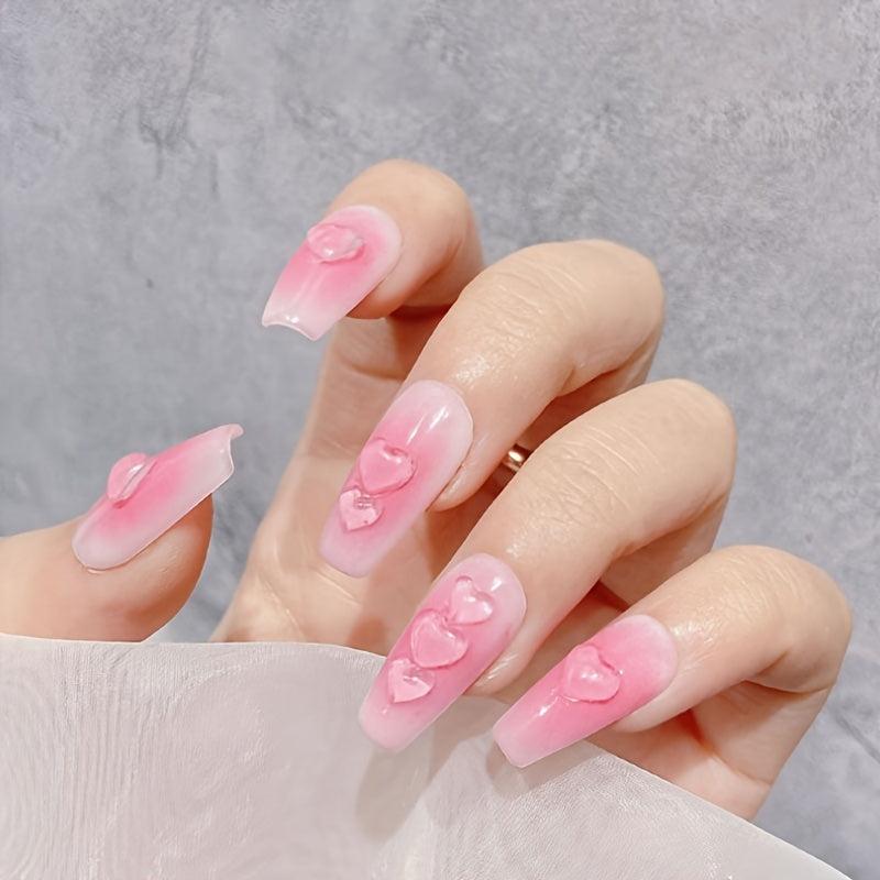 100 Pcs Heart Nail Art Charms Rhinestones DIY Manicure Decoration
