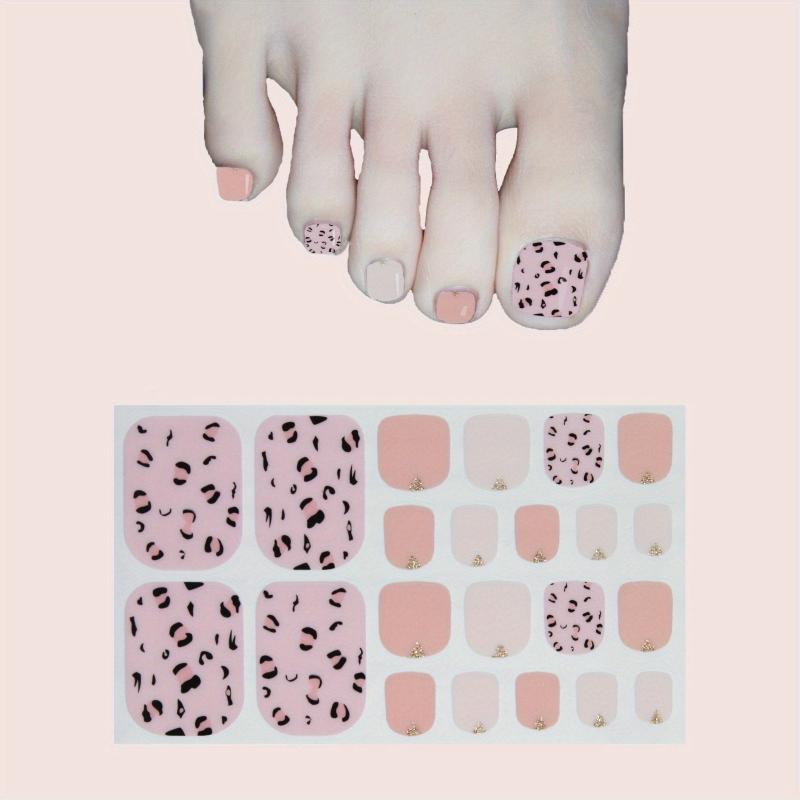 Waterproof Toenail Art Decal Strips Pedicure Kit for Stylish Look