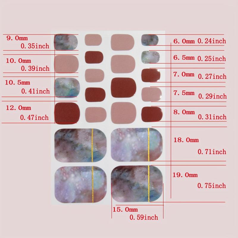 Waterproof Toenail Art Decal Strips Pedicure Kit for Stylish Look