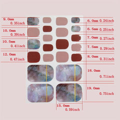 Waterproof Toenail Art Decal Strips Pedicure Kit for Stylish Look