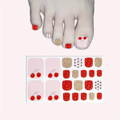 Waterproof Toenail Art Decal Strips Pedicure Kit for Stylish Look
