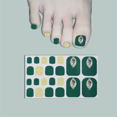 Waterproof Toenail Art Decal Strips Pedicure Kit for Stylish Look