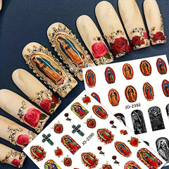 3D Angel Wings Nail Stickers 12 Sheets Pack Self Adhesive DIY Nail Art Supplies