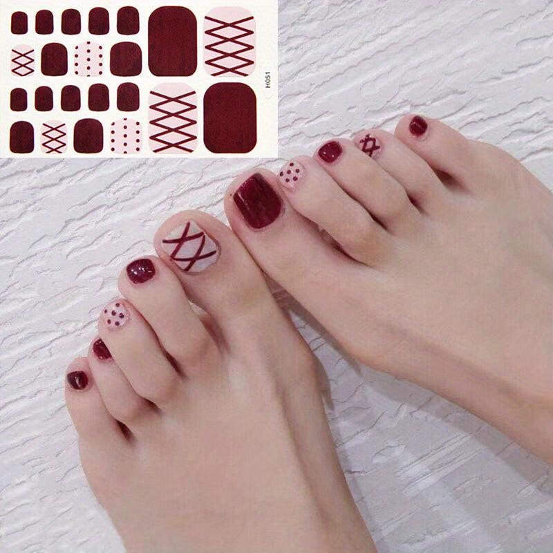 Summer Style Toe Nail Sticker Full Cover Art Supplies for Women Girls