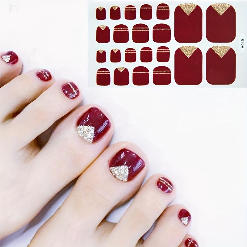 Summer Style Toe Nail Sticker Full Cover Art Supplies for Women Girls