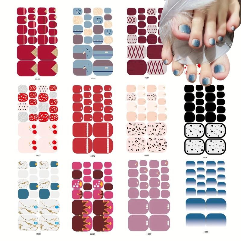 Summer Style Toe Nail Sticker Full Cover Art Supplies for Women Girls