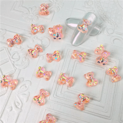 60Pcs 3D Bear Nail Art Accessories Self Adhesive Nail Decals