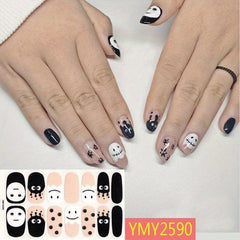 Halloween Ghost Pumpkin Nail Art Stickers Full Nail Polish Strips