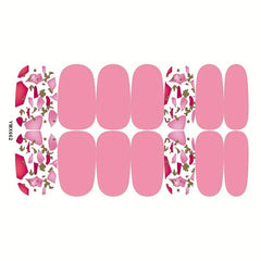 Waterproof Nail Polish Stickers Full Cover Nail Decal Strips 8 Sheet