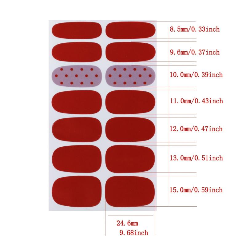 Retro Nail Wraps Nail Art Stickers Self Adhesive Gel Nail Strips for Women