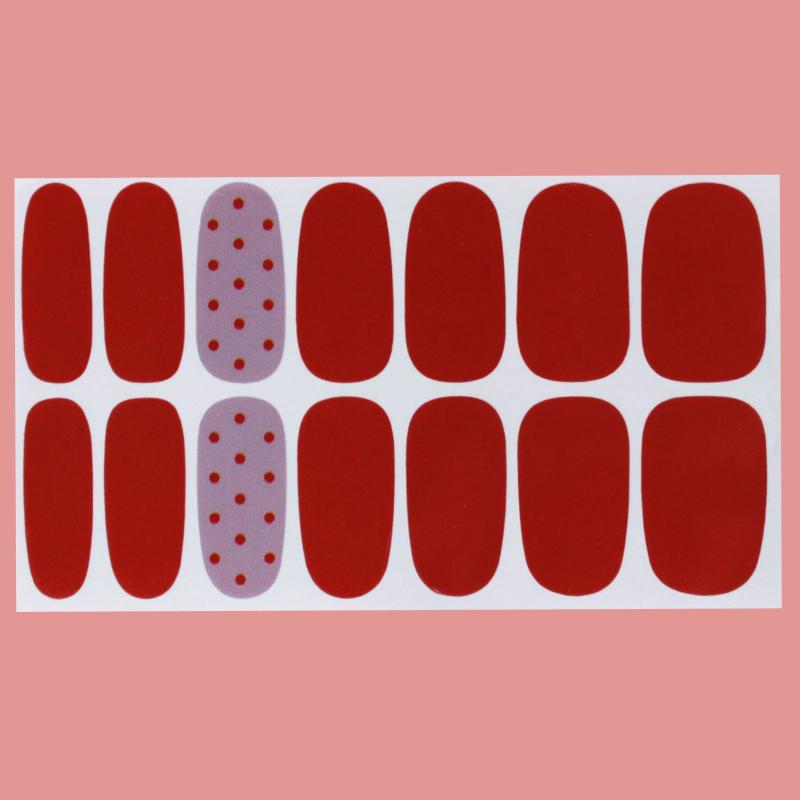Retro Nail Wraps Nail Art Stickers Self Adhesive Gel Nail Strips for Women