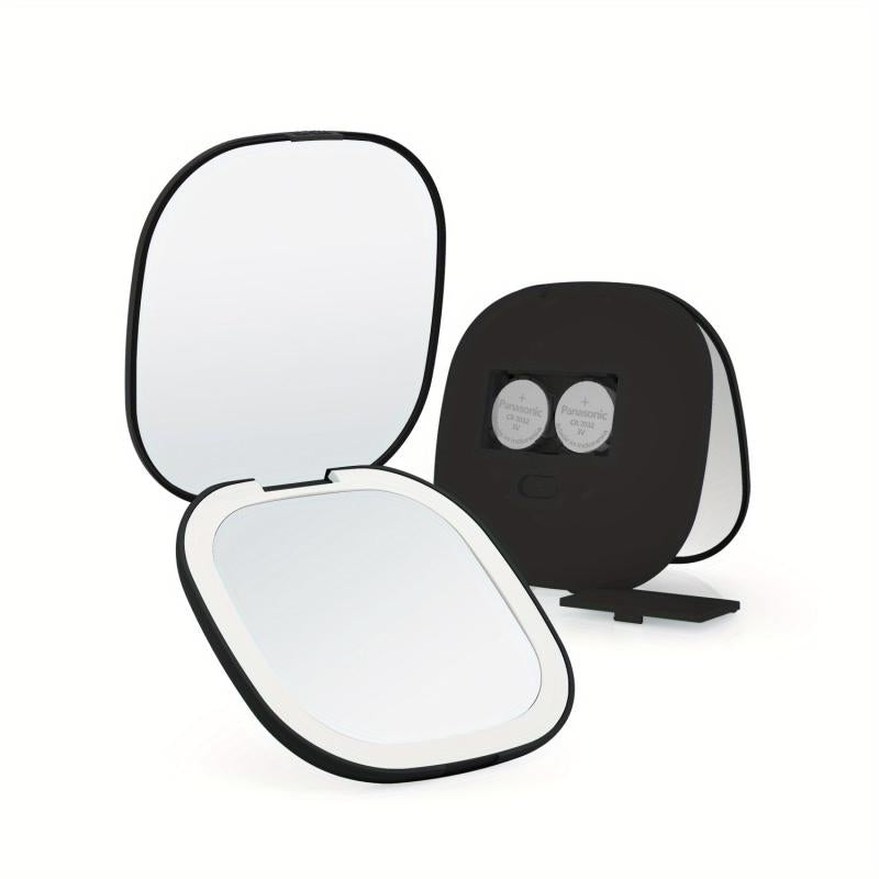 LED Pocket Mirror 1X 5X Magnification Compact Travel Makeup Mirror