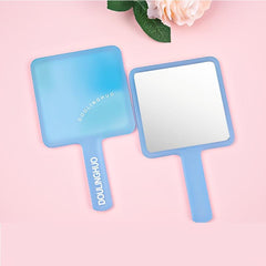 Translucent Square Handheld Mirror Makeup Mirror Portable Beauty Mirror