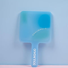 Translucent Square Handheld Mirror Makeup Mirror Portable Beauty Mirror