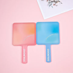Translucent Square Handheld Mirror Makeup Mirror Portable Beauty Mirror