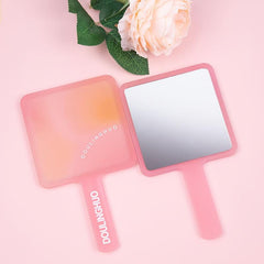 Translucent Square Handheld Mirror Makeup Mirror Portable Beauty Mirror